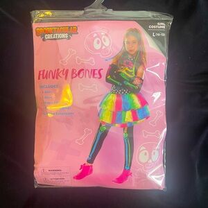 Girls skeleton “funky bones” costume